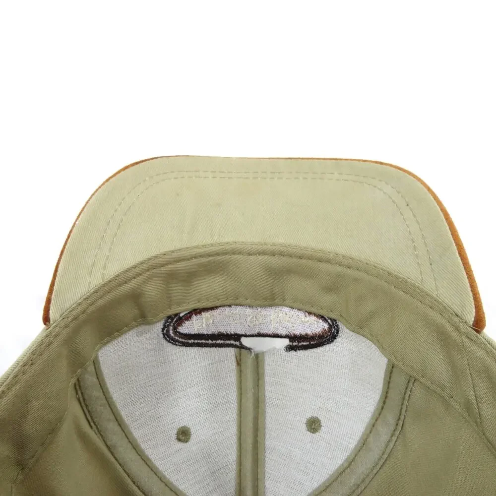Mount St Helens Dad Hat Suede Leather Bill Beige Brown Slide Lock Cap 1990s